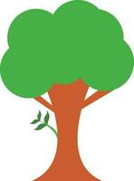 verde árbol icono en blanco antecedentes. vector