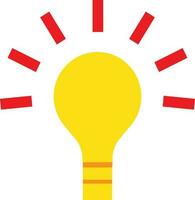 Bulb icon for idea concept in illustration. vector