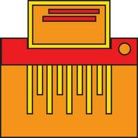 Illustration of award certificate icon on desk in color. vector