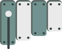 Xylophone icon in green and gray color. vector