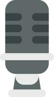 Recording or microphone icon in gray color. vector