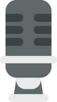 Recording or microphone icon in gray color. vector