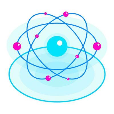 Vector illustration of atomic structure.