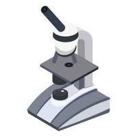 3D illustration of microscope icon. vector