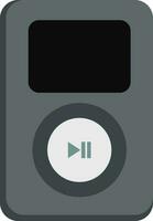 Mp3 player icon in grey color. vector