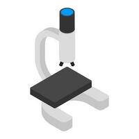 3D illustration of microscope icon. vector