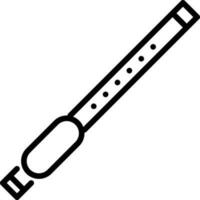 Isolated flute icon in flat style. vector