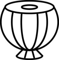 Isolated timpani icon in flat style. vector