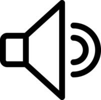 Line art illustration of speaker icon. vector