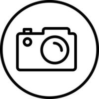 cámara botón icono en línea Arte. vector