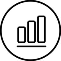 Line art illustration of Bar Graph icon. vector