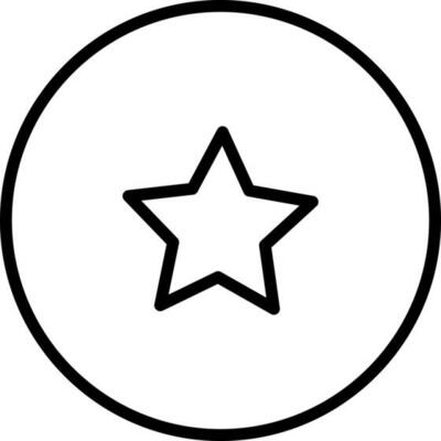 Star Button icon in line art for Favorite concept.