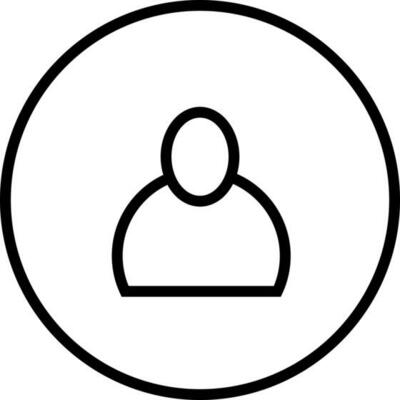 Profile Button icon in black line art.