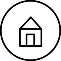línea Arte ilustración de hogar botón icono. vector