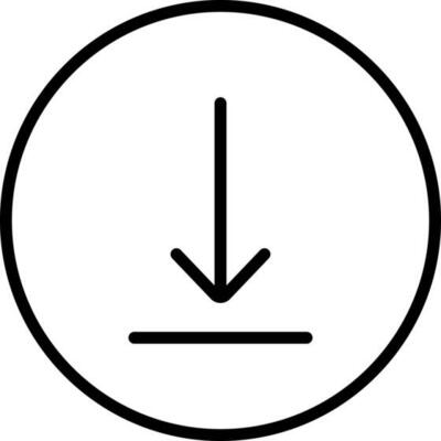 Line art illustration of Download Button icon.