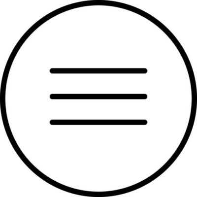 Line art illustration of Alignment Button icon.