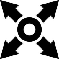 Japanese shuriken icon in flat style. vector