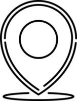 Location icon or symbol in line art. vector