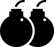 Vector illustration of bomb icon or symbol.