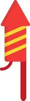 Rocket icon in yellow and red color. vector