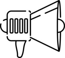 Line art illustration of loudspeaker icon. vector