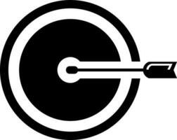 Bullseye with arrow icon or symbol. vector