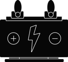 Black auto battery. vector