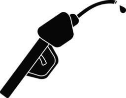 Gasoline pump nozzle in black color. vector