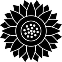 Vector sign or symbol of sunflower.