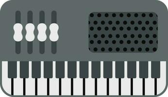 Piano keyboard icon in flat style. vector