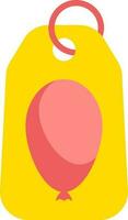 Balloon tag icon in red and yellow color. vector