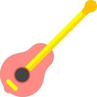 Beautiful guitar icon in flat style. vector