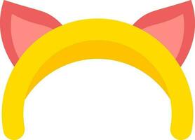 Illustration of cute ears headband icon. vector