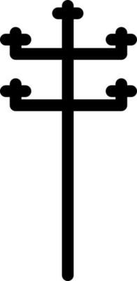 Electric pole icon in thin line art.