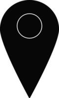 Blank map pointer in black color. vector