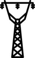 Power transmission icon in thin line art. vector