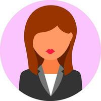 Modern Business Woman Character icon. vector