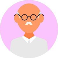 Old Man Cartoon Character icon or symbol. vector