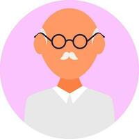 Old Man Cartoon Character icon or symbol. vector