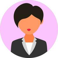 plano estilo negocio mujer personaje icono. vector