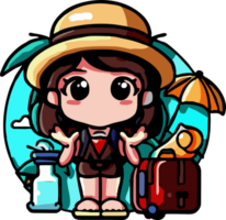 Vacation png graphic clipart design