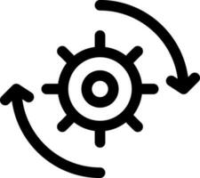 Vector illustration of cogwheel or setting icon.