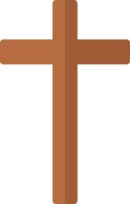 Jesus Cross sign or symbol in brown color.