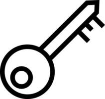 llave icono o símbolo en línea Arte. vector