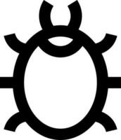Isolated bug icon in flat style. vector