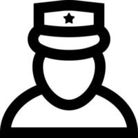Policeman icon or symbol in flat style. vector