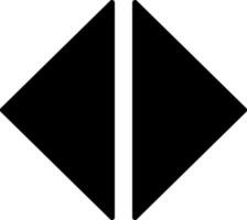 Double arrow icon in Black and White color. vector