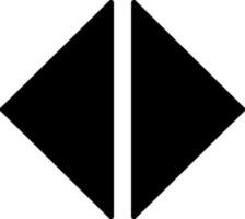 Double arrow icon in Black and White color. vector