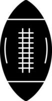 Flat style rugby icon in Black and White color. vector