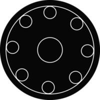 Isolated Black and White tire. vector